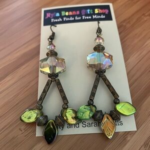 Earrings handmade in pretty earth tone beads